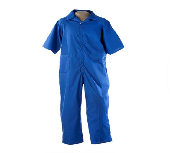 Poplin Inmate Jumpsuit with Hook and Loop Closure