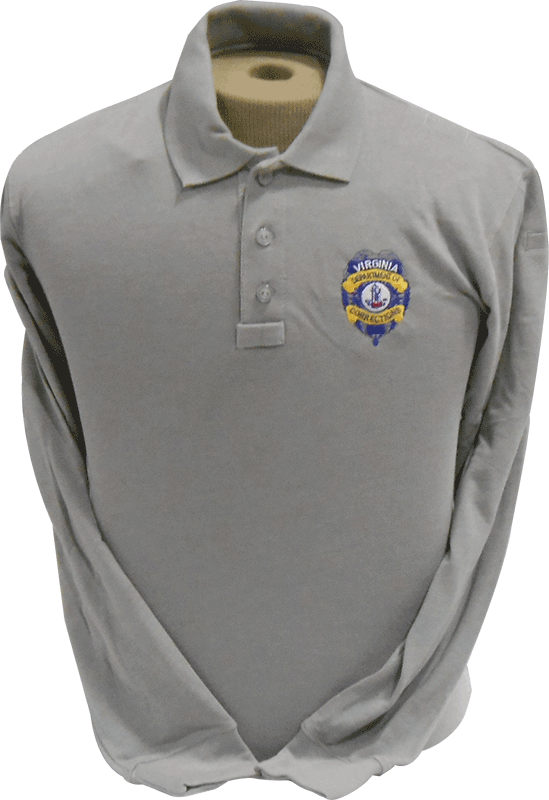 Title Officer Polo Long Sleeve Shirt Virginia Correctional Enterprises