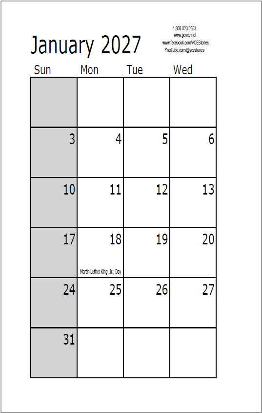 Pocket Calendar