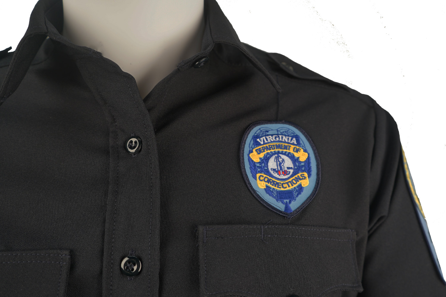 Men's Officer Long Sleeve, Button Up Shirt 