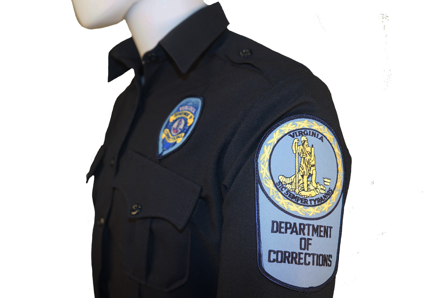 Men's Officer Long Sleeve, Button Up Shirt 