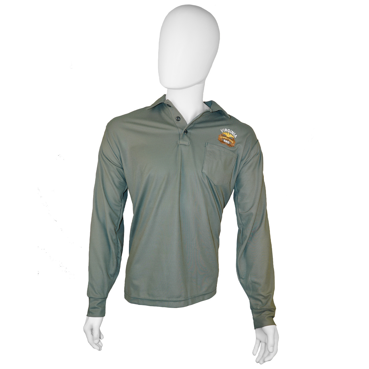 B&G Long Sleeve Olive Polo Shirt