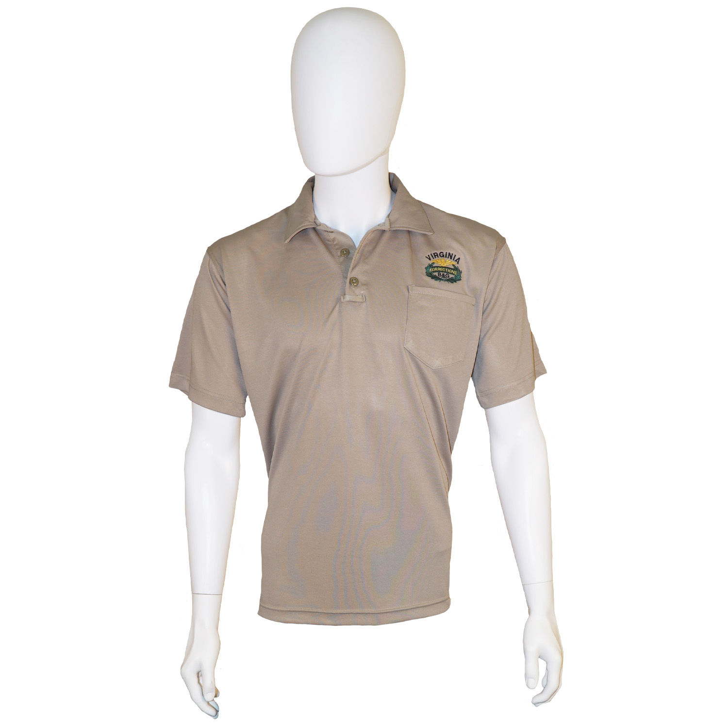 B&G Short Sleeve Khaki Polo Shirt