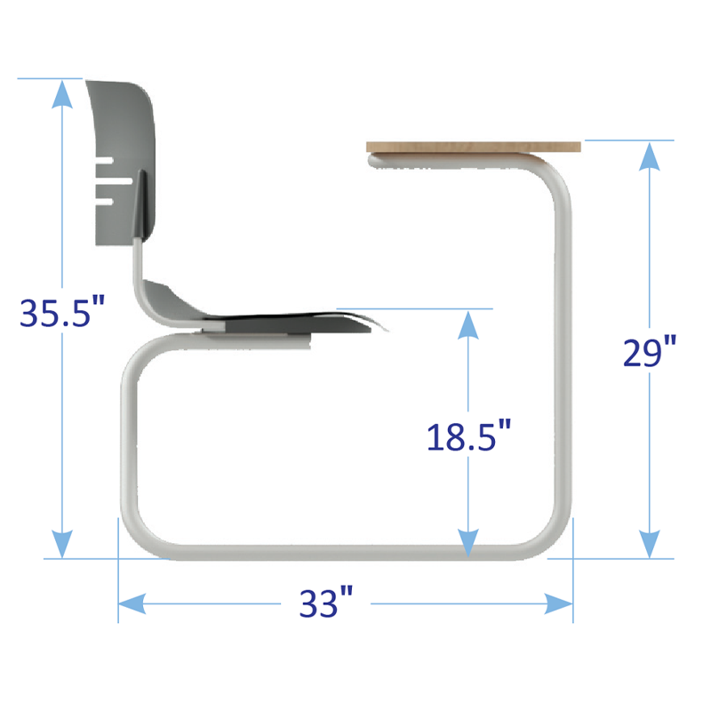 Academic Sled Desk