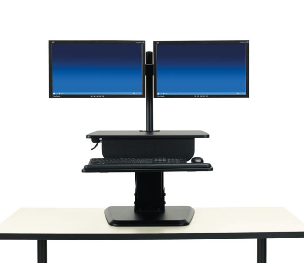KIC Sit Stand Dual Monitor Workstation