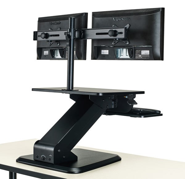 KIC Sit Stand Dual Monitor Workstation