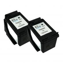 Renewable HP 63XL 2/Pack High Yield Black Ink Cartridges