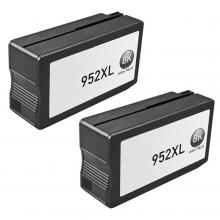 Renewable HP 952XL 2/Pack High Yield Black Ink Cartridges (F6U19AN#140)