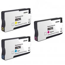 Renewable HP 952XL 3/Pack Cyan/Magenta/Yellow High Yield Ink Cartridges