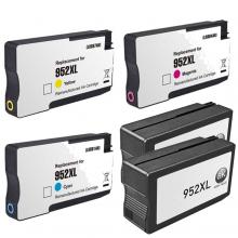 Renewable HP 952XL 5/Pack Black/Cyan/Magenta/Yellow High Yield Ink Cartridges