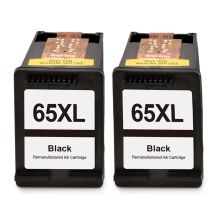 Renewable HP 65XL 2/Pack High Yield Black Ink Cartridges