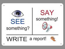 Say Something Aluminum Sign 24"x36"